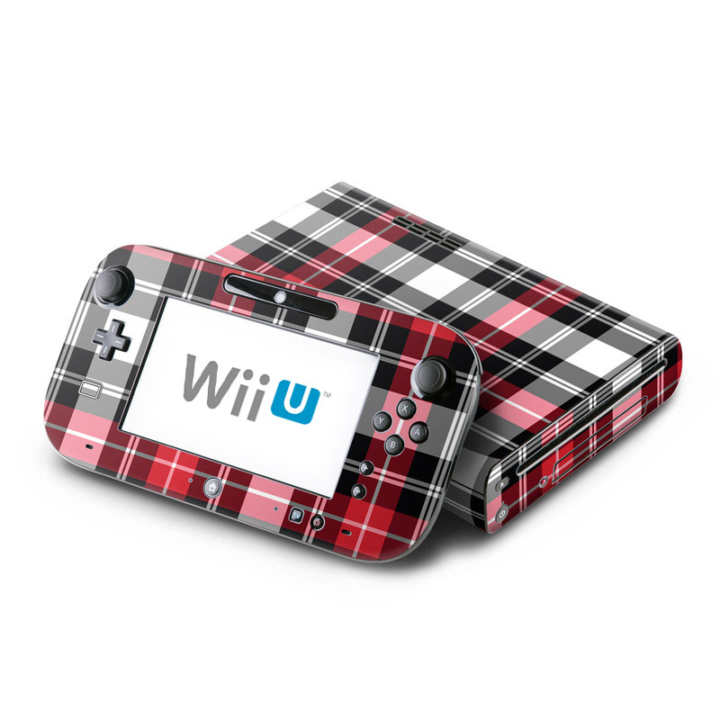 Red Plaid Nintendo Wii U Skin