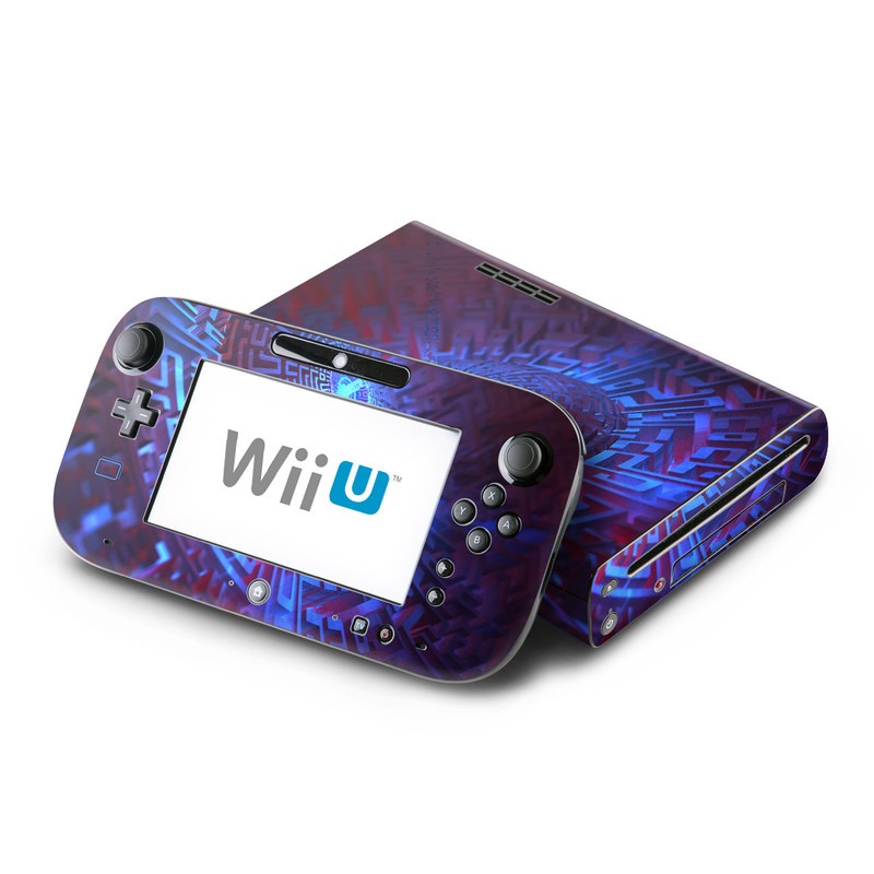 Wii U Skin design of Blue, Light, Fractal art, Electric blue, Purple, Water, Psychedelic art, Organism, Art, Spiral, with black, blue colors