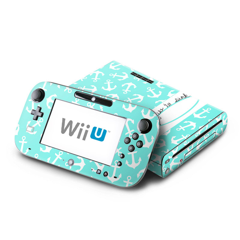 Wii U Skin design of Text, Turquoise, Aqua, Font, Teal, Pattern, Line, Design, Illustration, with gray, white, blue, green colors