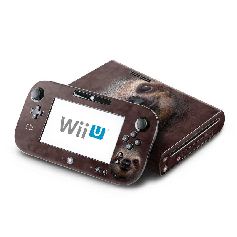 Wii U Skin design of Three-toed sloth, Sloth, Snout, Head, Close-up, Nose, Two-toed sloth, Terrestrial animal, Eye, Whiskers, with black, gray, red, green colors