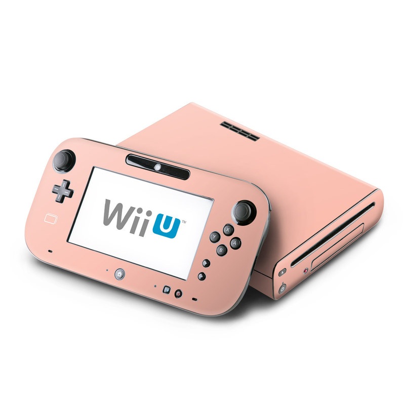 Wii U Skin design of Orange, Pink, Peach, Brown, Red, Yellow, Material property, Font, Beige, with orange, yellow, white colors
