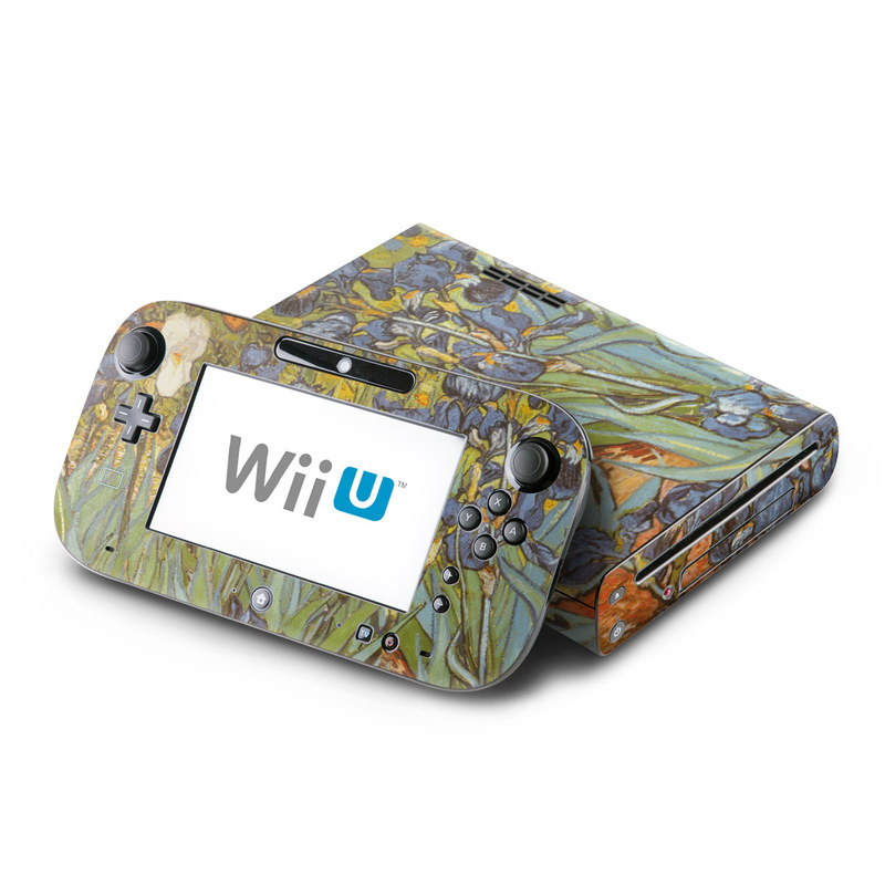 Wii U Skin design of Painting, Plant, Art, Flower, Iris, Modern art, Perennial plant, with gray, green, black, red, blue colors