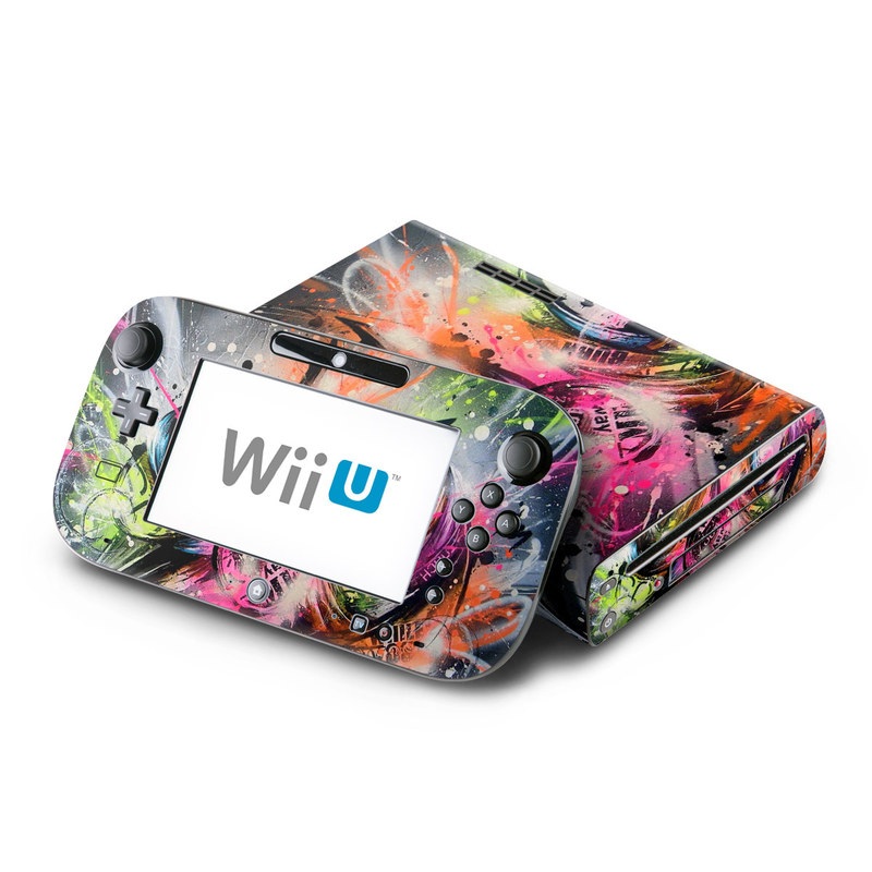 Wii U Skin design of Graphic design, Fractal art, Art, Illustration, Design, Graphics, Cg artwork, Font, Visual arts, Pattern, with black, gray, red, green, purple, blue colors