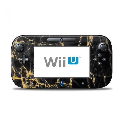 Black Gold Marble Nintendo Wii U Controller Skin