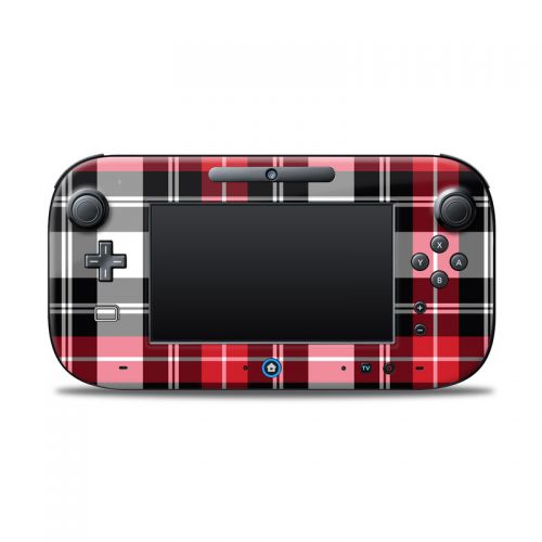 Red Plaid Nintendo Wii U Controller Skin