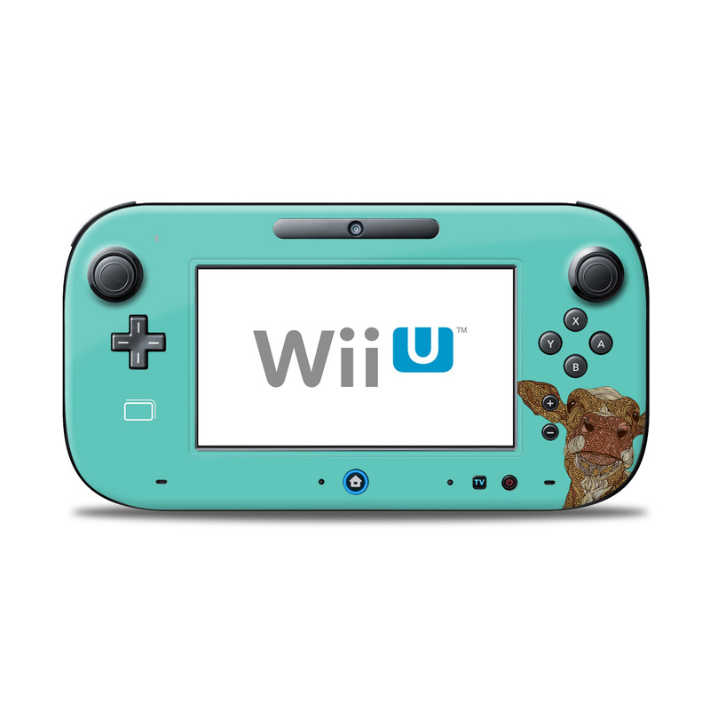 Wii U Controller Skin design of Head, Illustration, Art, Fictional character, with brown, green colors