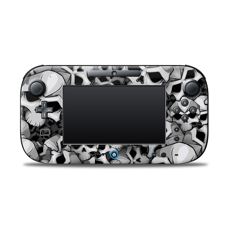 Wii U Controller Skin design of Pattern, Black-and-white, Monochrome, Ball, Football, Monochrome photography, Design, Font, Stock photography, Photography, with gray, black colors