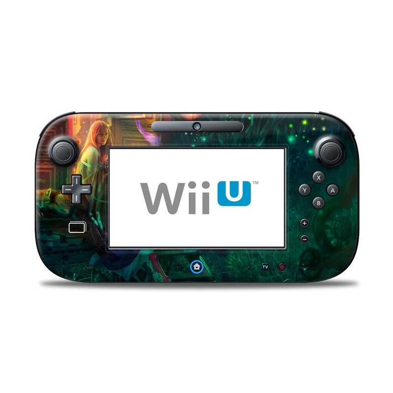 Wii U Controller Skin design of Illustration, Adventure game, Darkness, Art, Digital compositing, Fictional character, Games, with black, red, blue, green colors