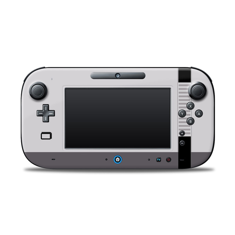 Wii U Controller Skin design of Text, Font, Red, Product, Logo, Brand, Material property, Graphics, Rectangle, with gray, black, red colors