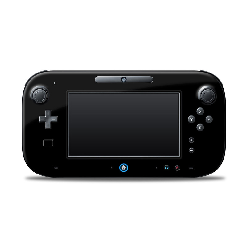 Wii U Controller Skin design of Black, Darkness, White, Sky, Light, Red, Text, Brown, Font, Atmosphere, with black colors
