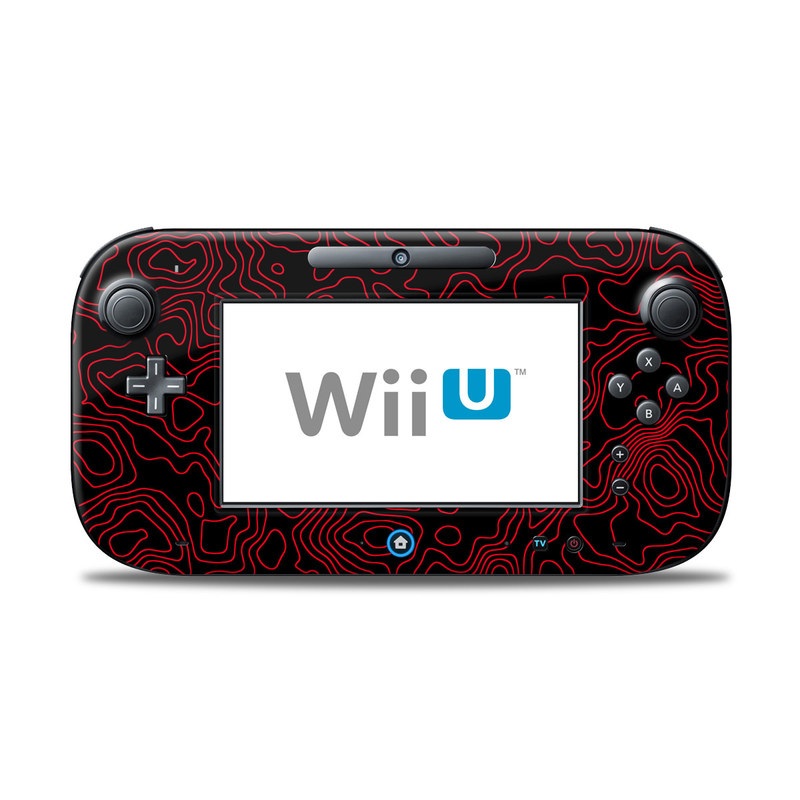 Wii U Controller Skin design of Pink, Art, Motif, Magenta, Font, Pattern, Symmetry, Rectangle, Circle, Electric blue, with black, red colors