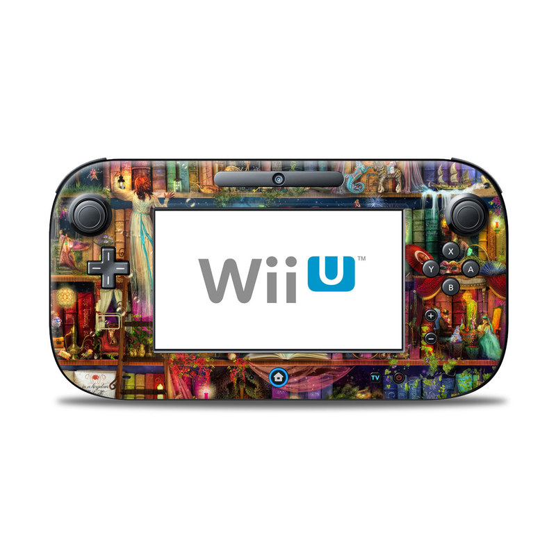 Wii U Controller Skin design of Painting, Art, Theatrical scenery, with black, red, gray, green, blue colors