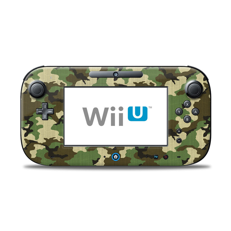 Wii U Controller Skin design of Military camouflage, Camouflage, Clothing, Pattern, Green, Uniform, Military uniform, Design, Sportswear, Plane, with black, gray, green colors