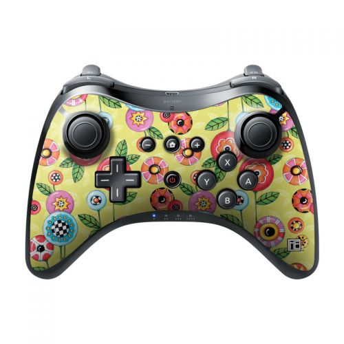 Button Flowers Wii U Pro Controller Skin