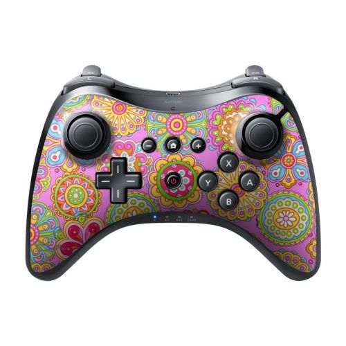 Bright Flowers Wii U Pro Controller Skin