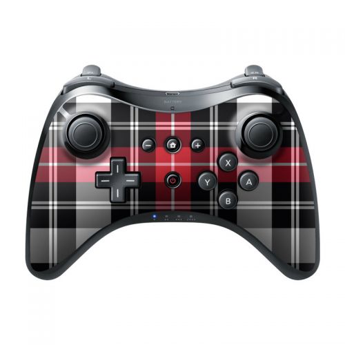 Red Plaid Wii U Pro Controller Skin