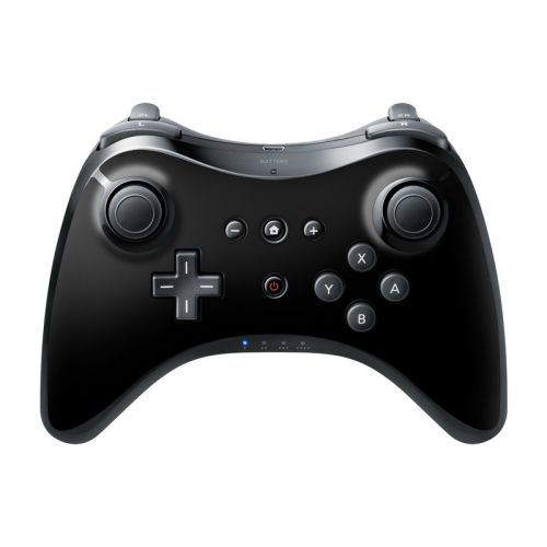 Solid State Black Wii U Pro Controller Skin