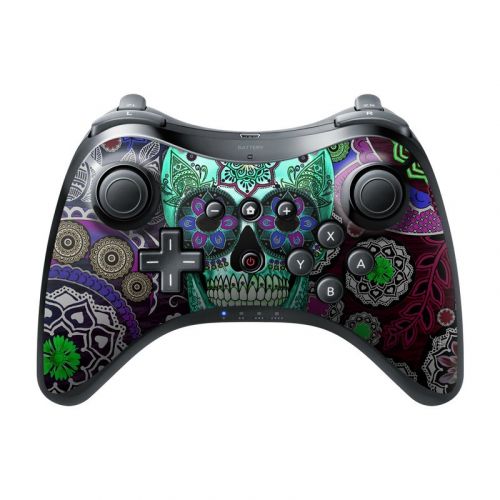 Sugar Skull Sombrero Wii U Pro Controller Skin