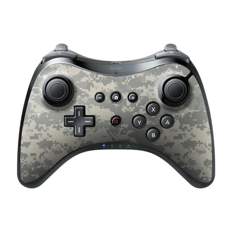 Wii U Pro Controller Skin design of Military camouflage, Green, Pattern, Uniform, Camouflage, Design, Wallpaper, with gray, green colors
