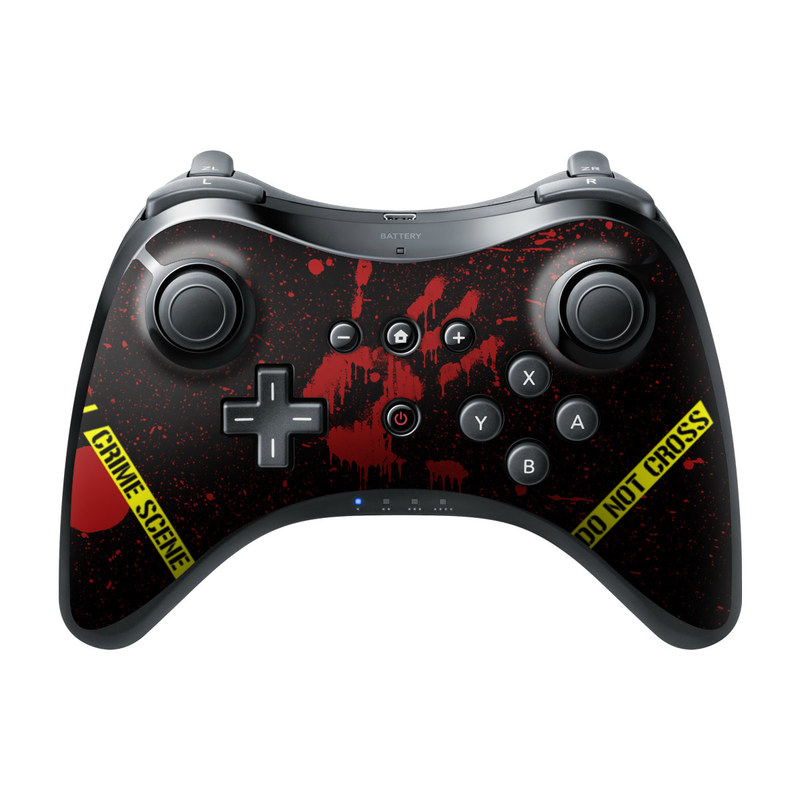 Wii U Pro Controller Skin design of Red, Black, Font, Text, Logo, Graphics, Graphic design, Room, Carmine, Fictional character, with black, red, green colors