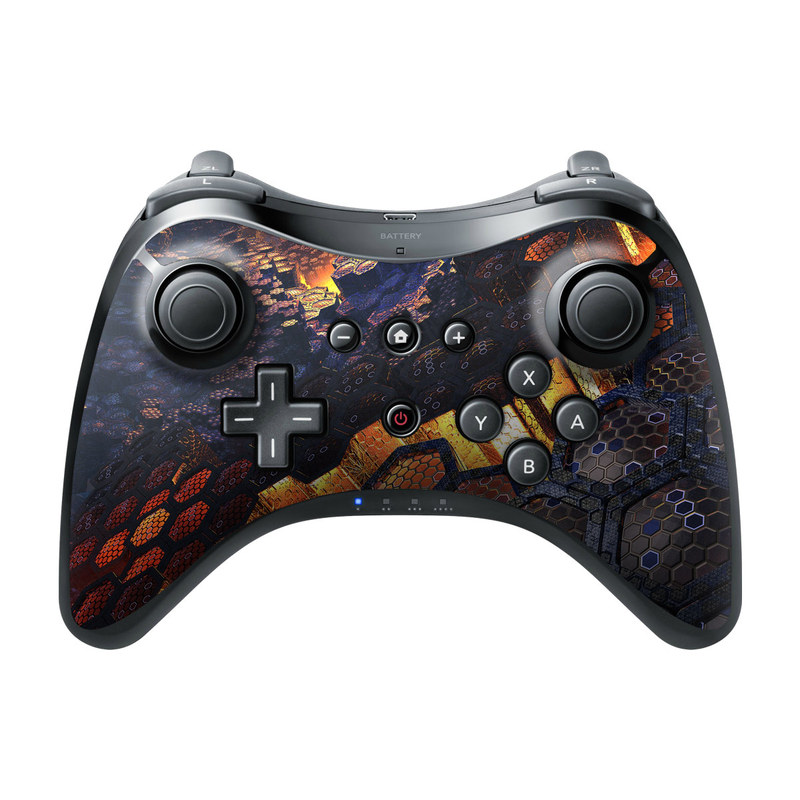 Wii U Pro Controller Skin design of Geological phenomenon, Sky, Water, Cobblestone, Rock, Reflection, Colorfulness, World, Art, with black, red, green colors