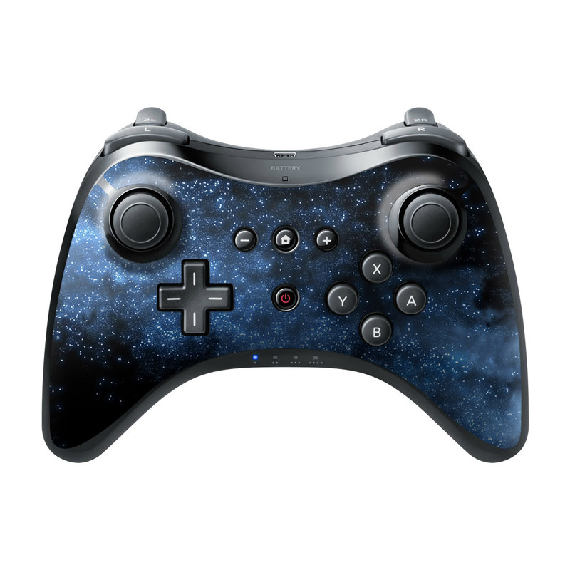 Wii U Pro Controller Skin design of Sky, Atmosphere, Black, Blue, Outer space, Atmospheric phenomenon, Astronomical object, Darkness, Universe, Space with black, blue colors