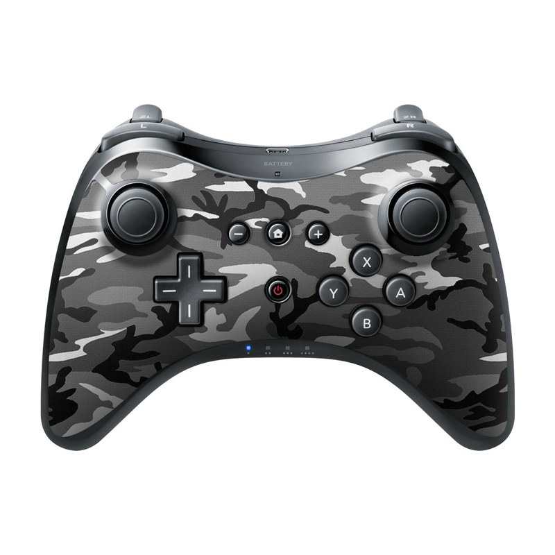 Wii U Pro Controller Skin design of Military camouflage, Pattern, Clothing, Camouflage, Uniform, Design, Textile, with black, gray colors