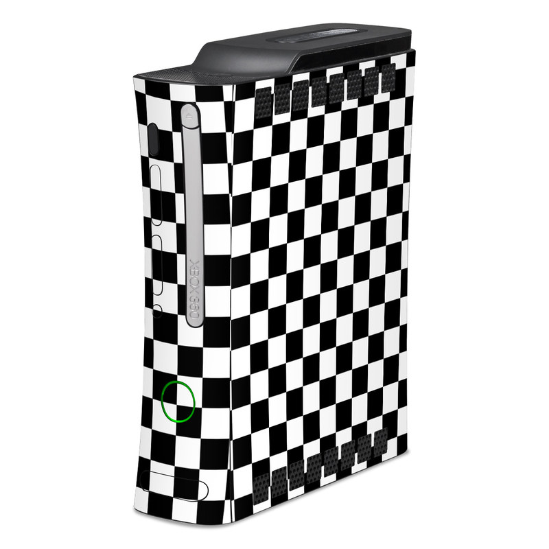 Old Xbox 360 Skin design of Black, Photograph, Games, Pattern, Indoor games and sports, Black-and-white, Line, Design, Recreation, Square, with black, white colors
