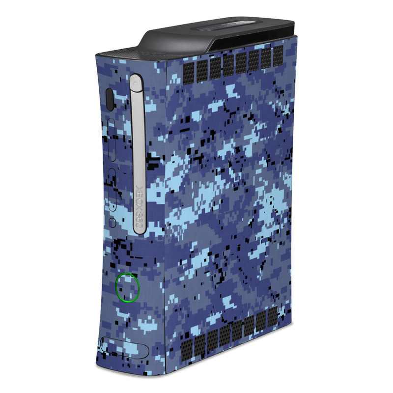 Old Xbox 360 Skin design of Blue, Purple, Pattern, Lavender, Violet, Design, with blue, gray, black colors