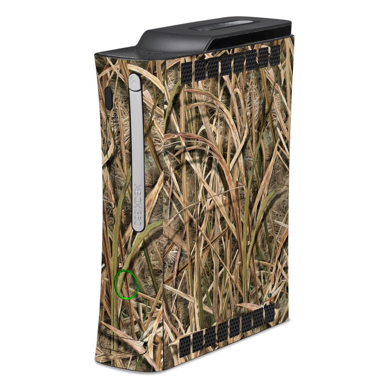 Old Xbox 360 Skin design of Grass, Straw, Plant, Grass family, Twig, Adaptation, Agriculture, with black, green, gray, red colors