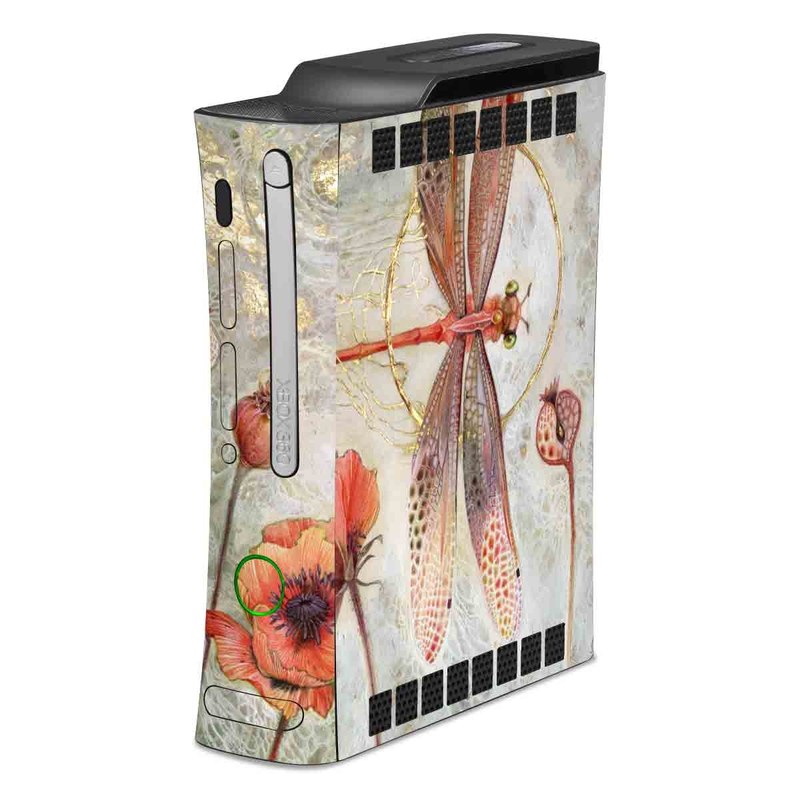 Old Xbox 360 Skin design of Watercolor paint, Botany, Flower, Illustration, Floral design, Painting, Plant, Coquelicot, Art, Still life photography, with red, yellow, gray colors