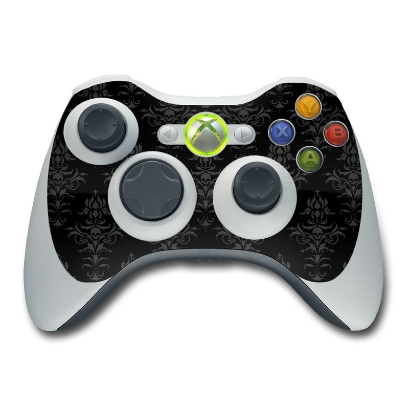 Xbox 360 Controller Skin design of Black, Pattern, Design, Monochrome, Black-and-white, Darkness, Monochrome photography, Symmetry, with black, gray colors
