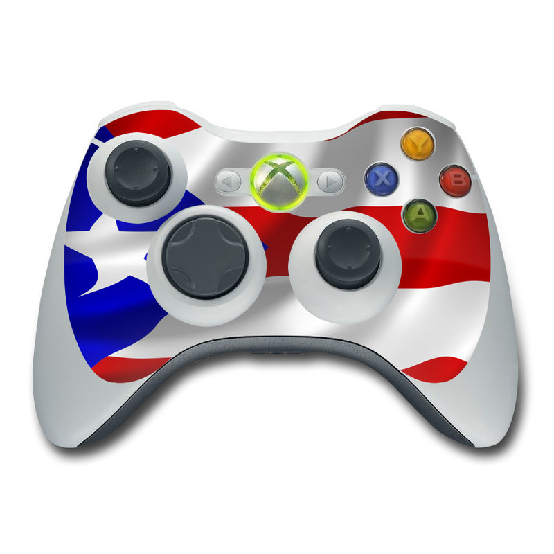 Xbox 360 Controller Skin design of Flag, Flag of the united states, Flag Day (USA), Veterans day, Independence day, with red, blue, white colors