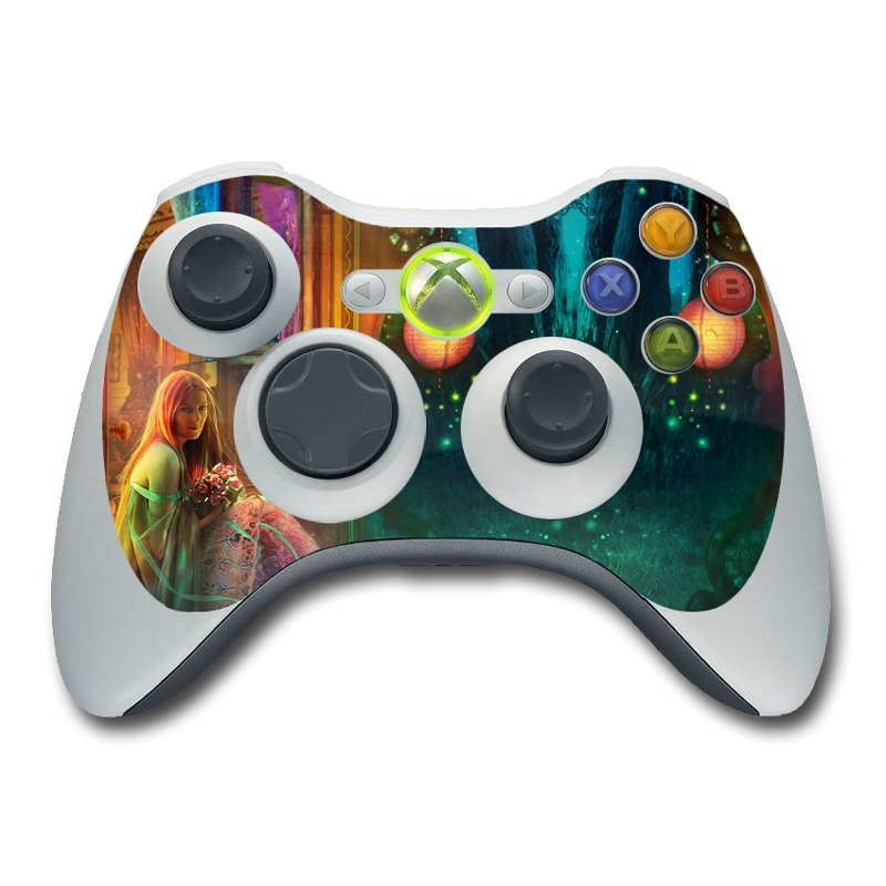 Xbox 360 Controller Skin design of Illustration, Adventure game, Darkness, Art, Digital compositing, Fictional character, Games, with black, red, blue, green colors