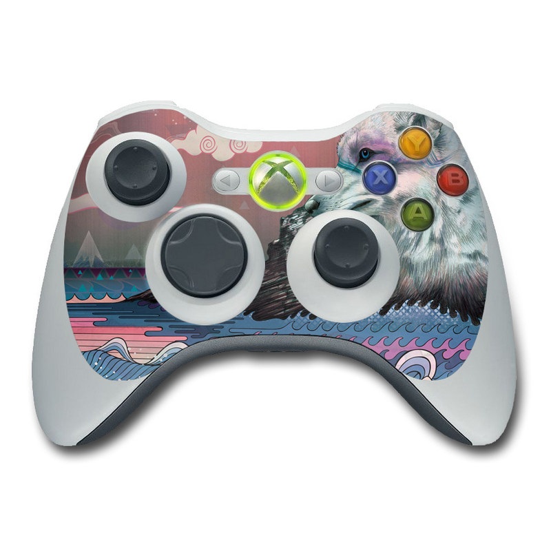 Xbox 360 Controller Skin design of Illustration, Art, with gray, black, blue, red, purple colors
