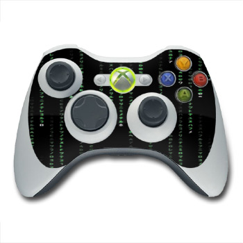 Xbox 360 Controller Skin design of Green, Black, Pattern, Symmetry, with black colors