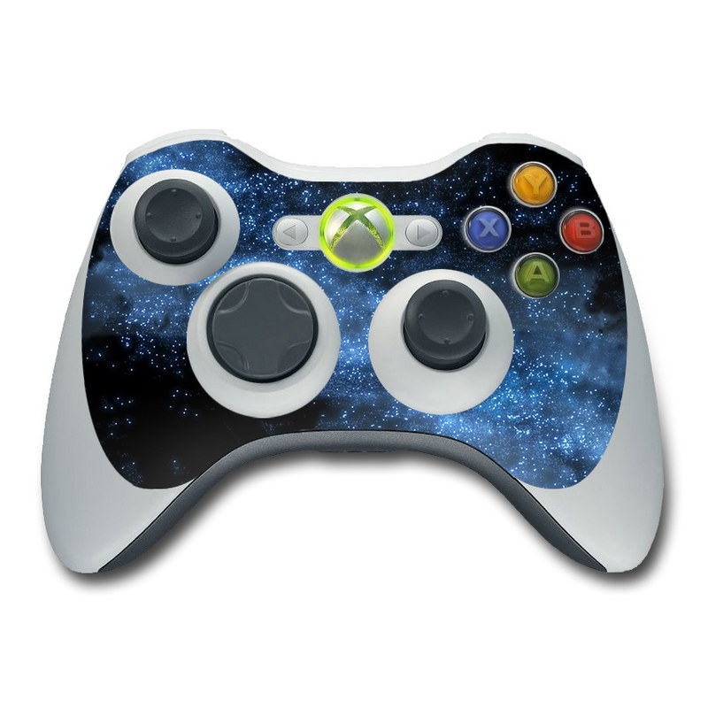 Xbox 360 Controller Skin design of Sky, Atmosphere, Black, Blue, Outer space, Atmospheric phenomenon, Astronomical object, Darkness, Universe, Space, with black, blue colors