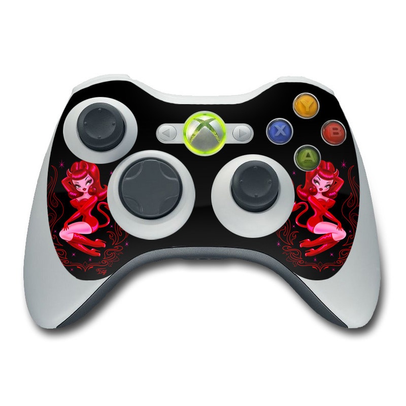 Xbox 360 Controller Skin design of Pink, Illustration, Fictional character, Graphic design, Neon, Magenta, Graphics, Art, with black, red, pink colors