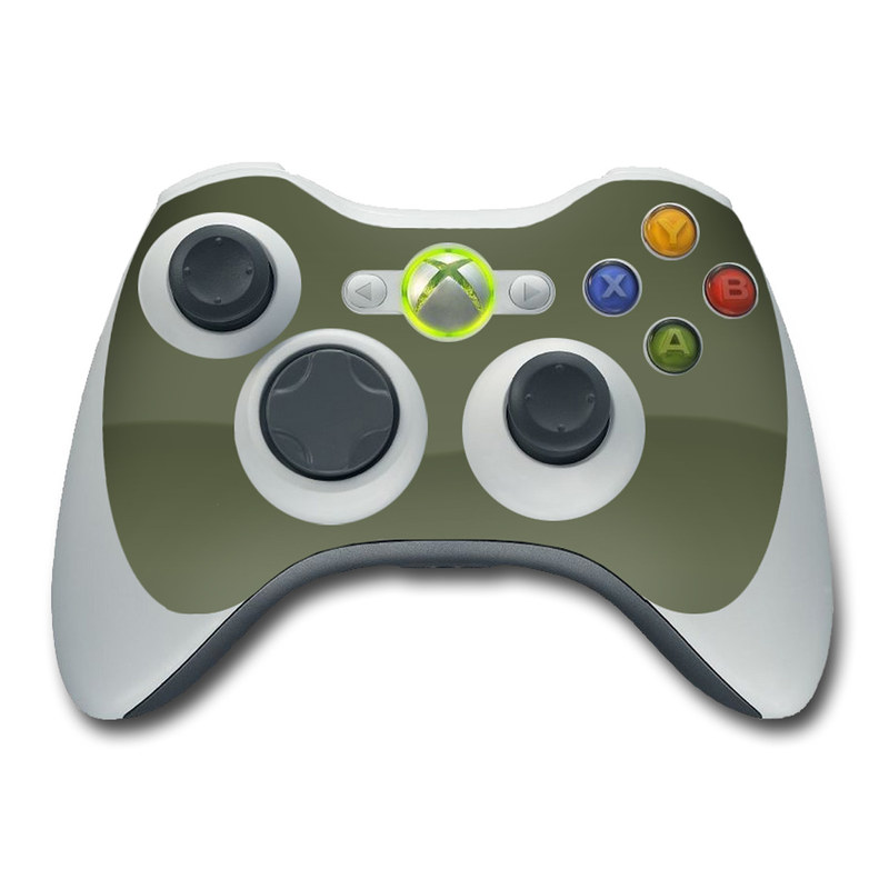 Xbox 360 Controller Skin design of Green, Brown, Text, Yellow, Grass, Font, Pattern, Beige, with green, brown colors