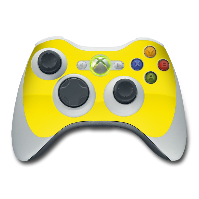 Xbox 360 Controller Skin design of Green, Yellow, Orange, Text, Font, with yellow colors