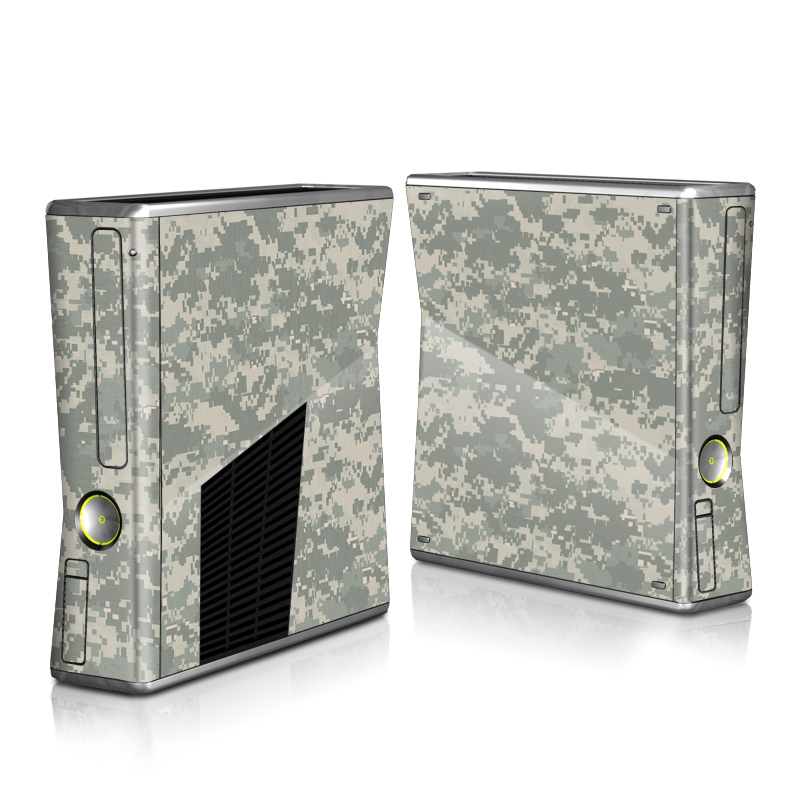 Xbox 360 S Skin design of Military camouflage, Green, Pattern, Uniform, Camouflage, Design, Wallpaper, with gray, green colors