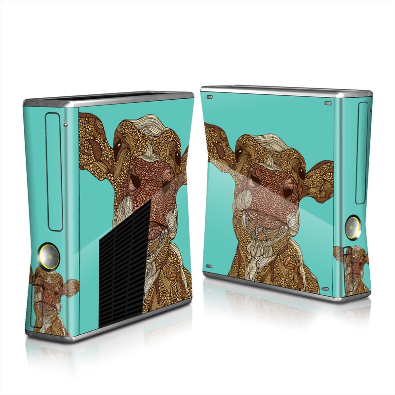 Xbox 360 S Skin design of Head, Illustration, Art, Fictional character, with brown, green colors