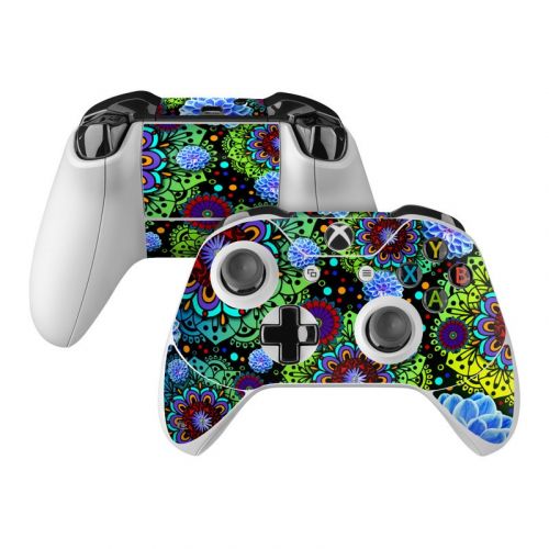 Funky Floratopia Xbox One Controller Skin