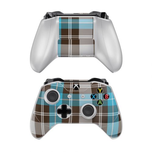 Turquoise Plaid Xbox One Controller Skin