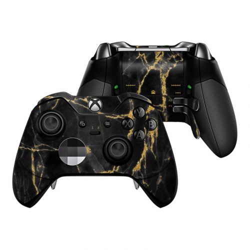 Black Gold Marble Xbox One Elite Controller Skin