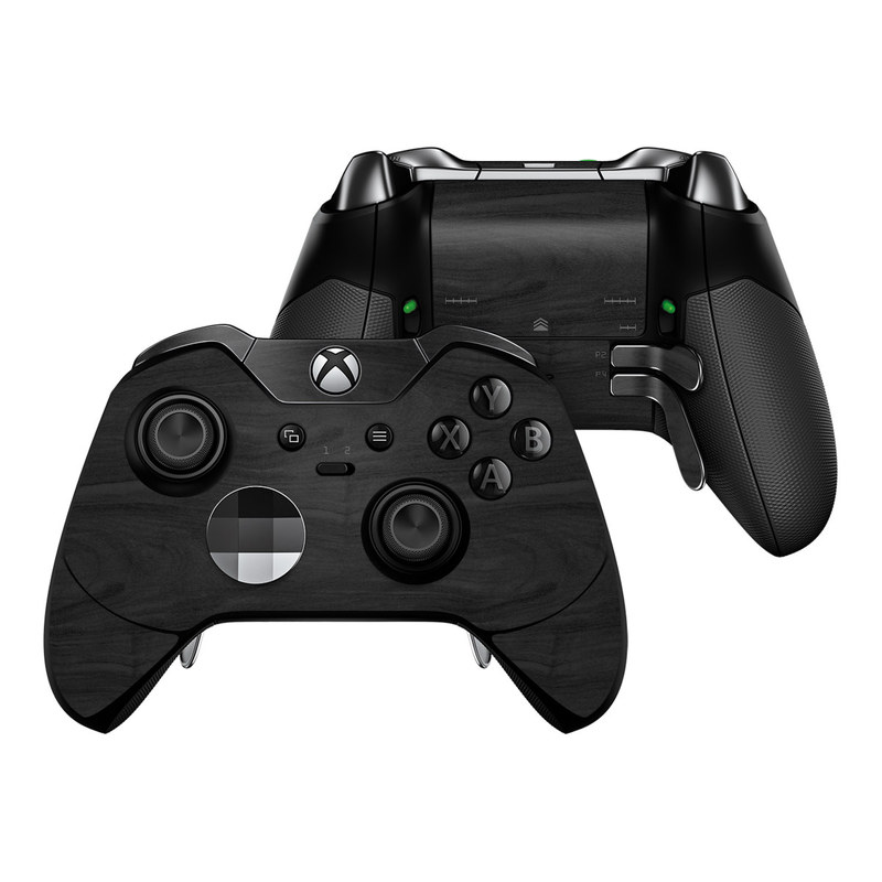 Xbox One Elite Controller Skin design of Black, Brown, Wood, Grey, Flooring, Floor, Laminate flooring, Wood flooring with black colors