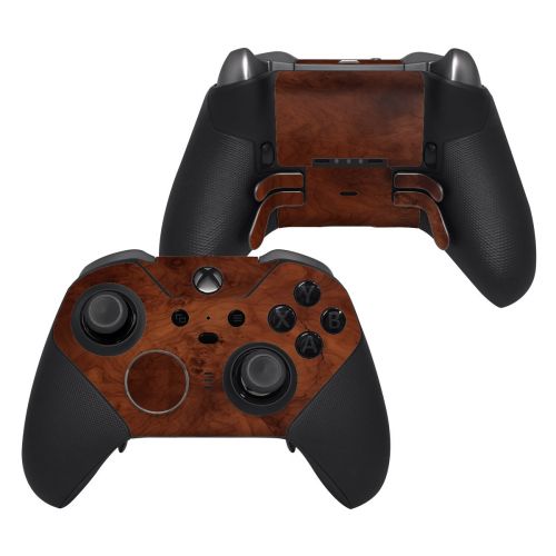 Dark Burlwood Xbox Elite Controller Series 2 Skin