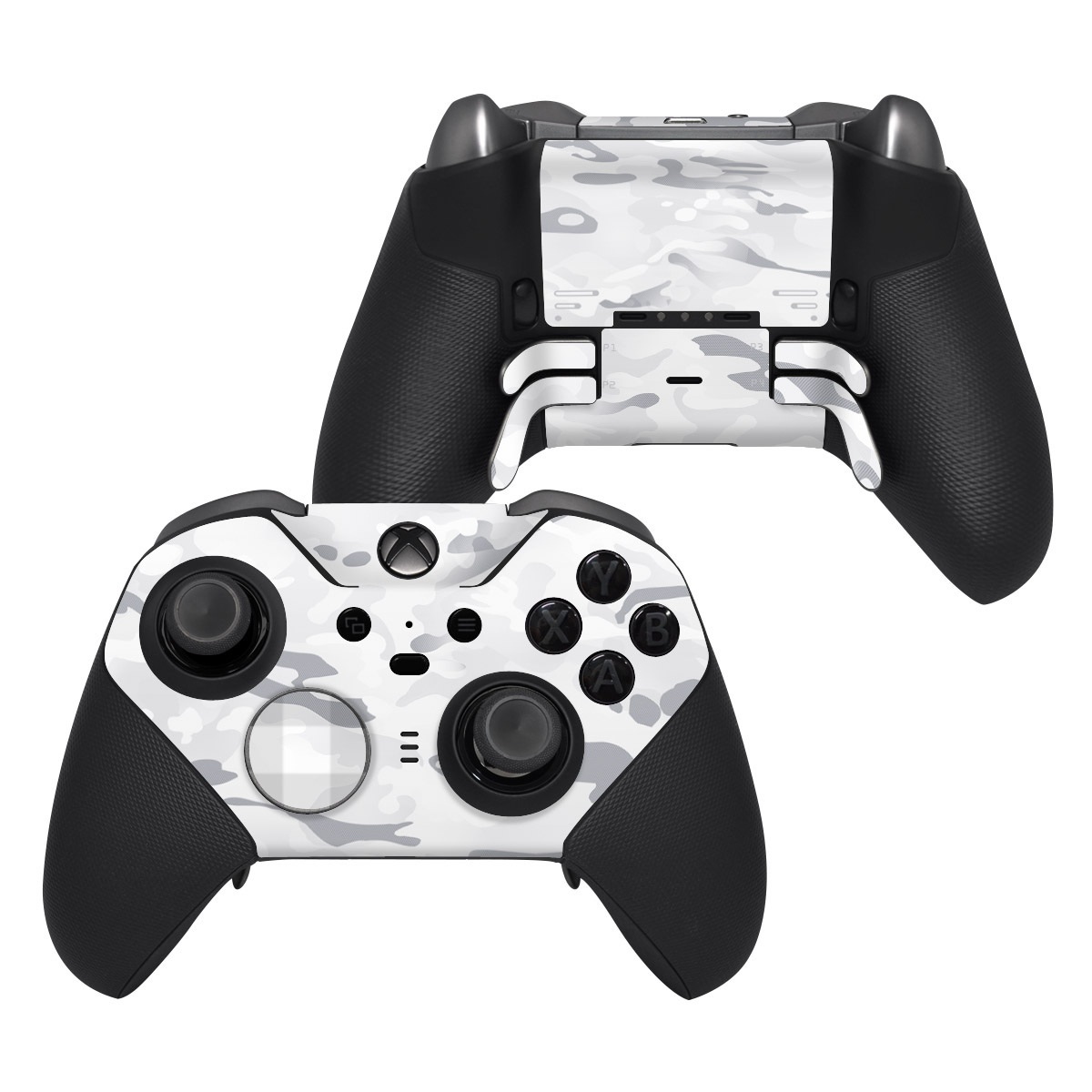 Xbox Elite Controller Series 2 Skin design of Vertebrate, Mammal, Grey, Pattern, Monochrome, Art, Monochrome photography, Rock, Font, Winter, with white, gray colors