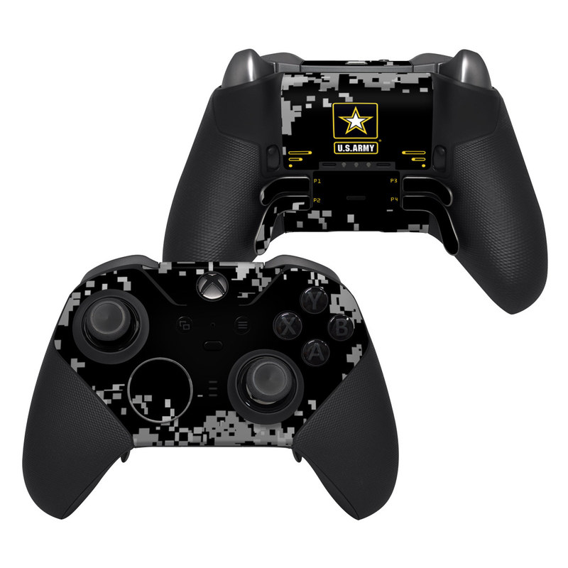 Xbox Elite Controller Series 2 Skin design of Logo, Design, Font, Graphics, Pattern, Games, with black, gray, orange, white colors