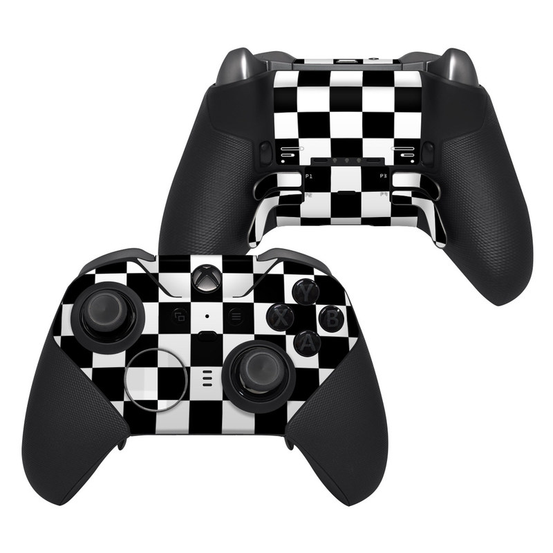 Xbox Elite Controller Series 2 Skin design of Black, Photograph, Games, Pattern, Indoor games and sports, Black-and-white, Line, Design, Recreation, Square, with black, white colors